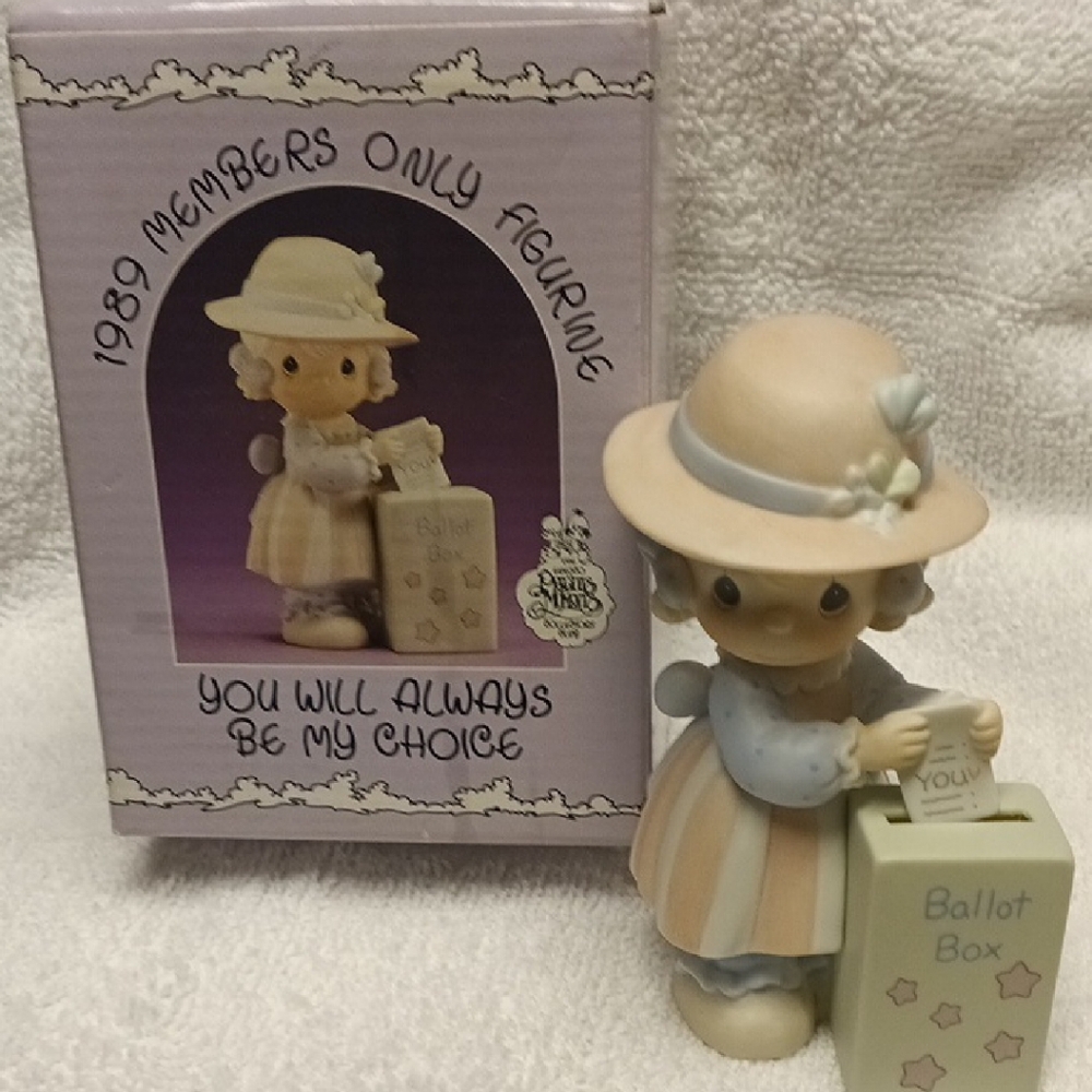 Precious Moments Collectible Figurine - Cream and Light Blue